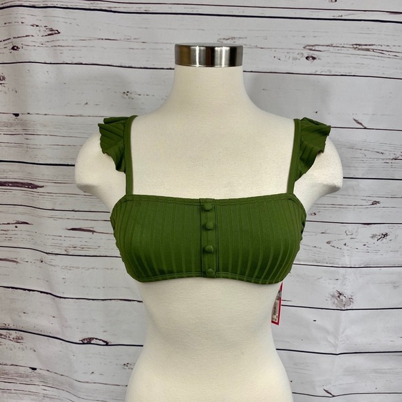 Xhilaration Olive Bikini Top - Picture 1 of 10